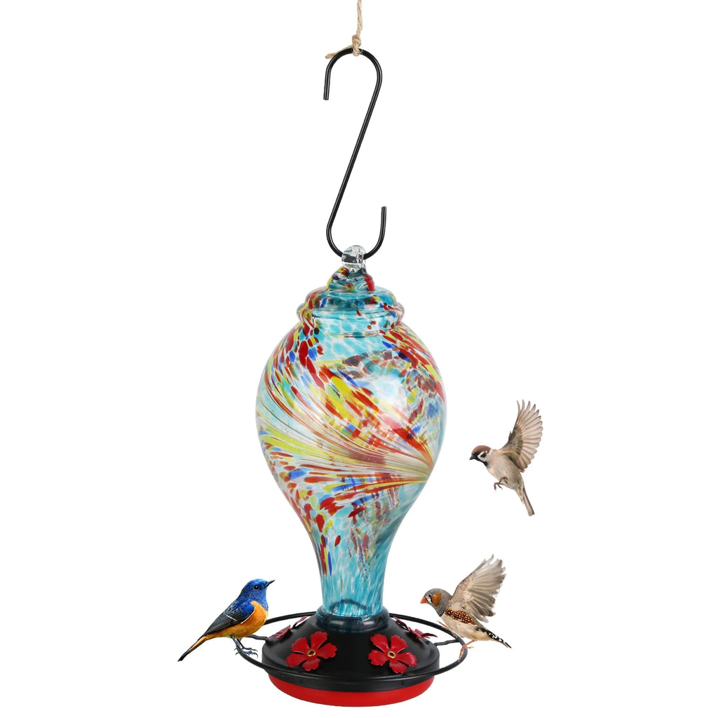 Glass Hummingbird Feeder